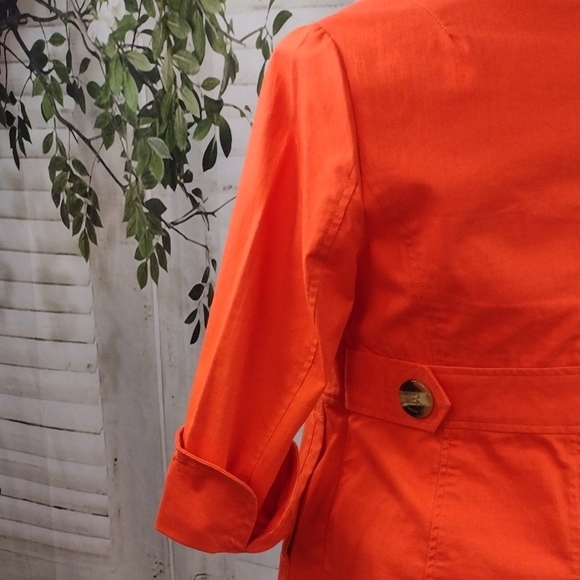 Ambition Women's Vibrant Orange Utility Jacket Size L - Picture 4 of 8